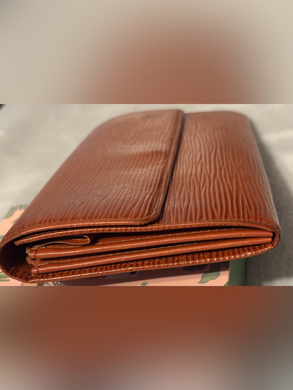 Louis Vuitton Epi Leather Fold Wallet in Cognac Brown vintage - Picture 10 of 15